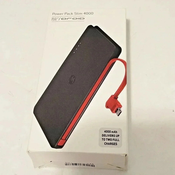 Motorola Verizon Power Pack Slim 4000 Built for Droid 4000mAh Universal Portable - Picture 2 of 2